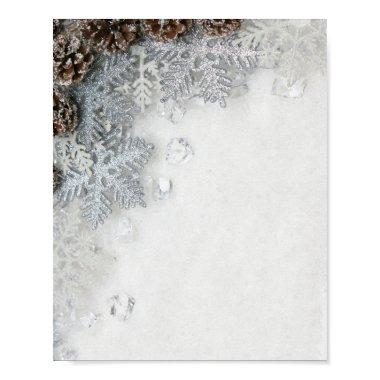 Pine Cones, Snowflakes Poster