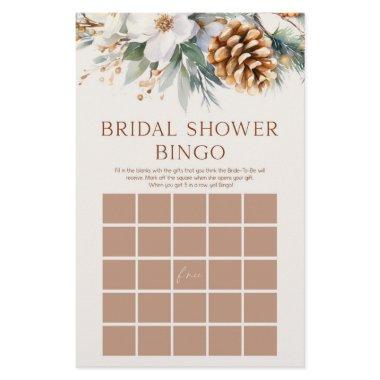 Pine Tree Floral Bingo  Game Stationery