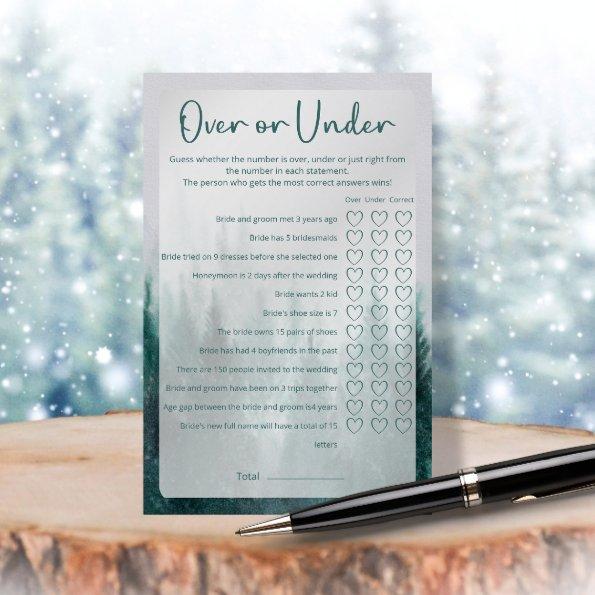 Pine Tree Forest Over Under  Game