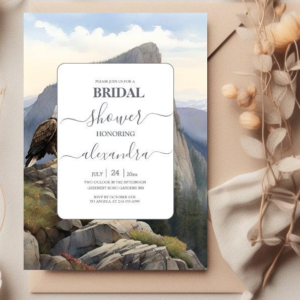 Pine Tree Forest Rustic Watercolor Themed Bridal