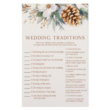 Pine Tree Wedding Traditions  Game Stationery