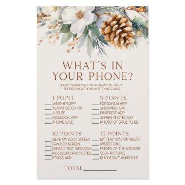 Pine Tree What's In Phone  Game Stationery