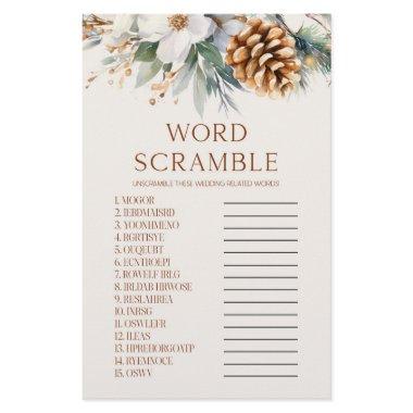 Pine Tree Word Scramble  Game Stationery