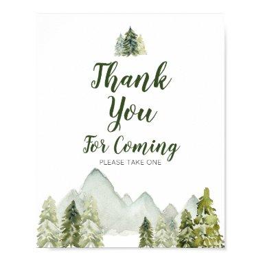 Pine Trees Adventure Mountain Thank you for coming Poster