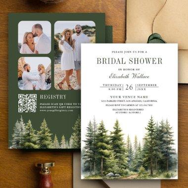 Pine Trees Forest Photo QR Code
