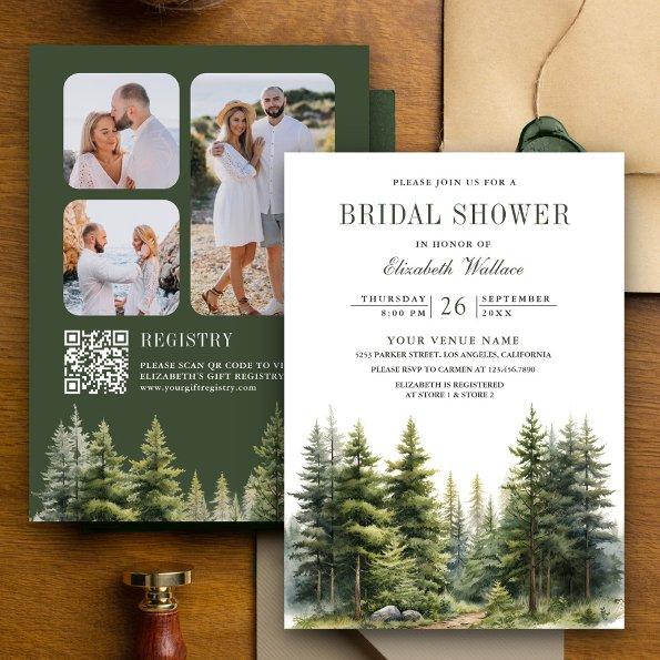 Pine Trees Forest Photo QR Code