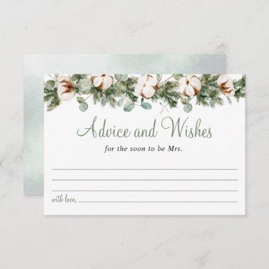 Pine Winter Bridal Shower Advice And Wishes Invitations