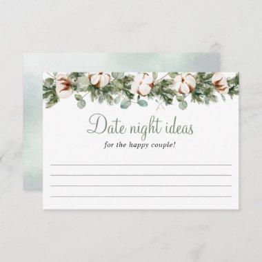 Pine Winter Bridal Shower Date Night Ideas Invitations