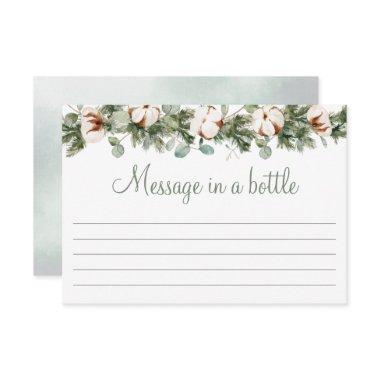 Pine Winter Bridal Shower Message in a bottle Invitations