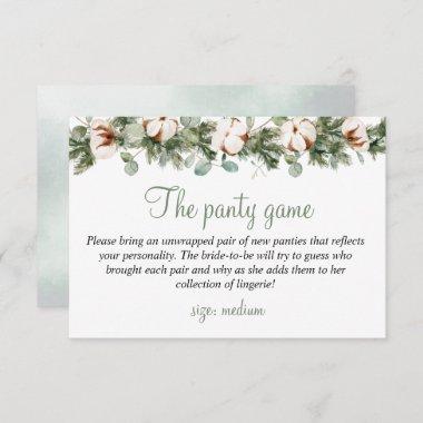 Pine Winter Bridal Shower The panty game Invitations