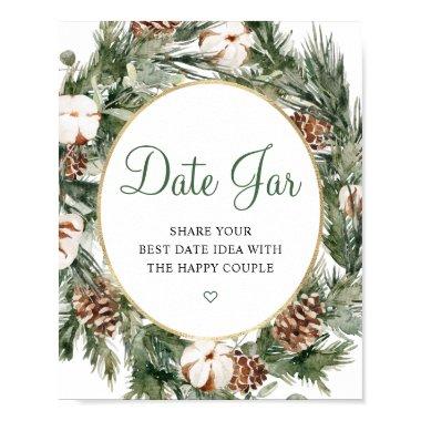 Pine Winter Date Jar  Sign