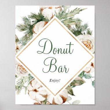 Pine Winter Donut Bar Bridal Shower Sign