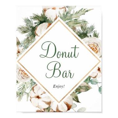 Pine Winter Donut Bar Bridal Shower Sign