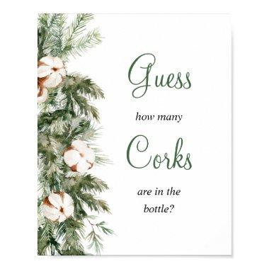 Pine Winter Guess How Many Cork  Sign