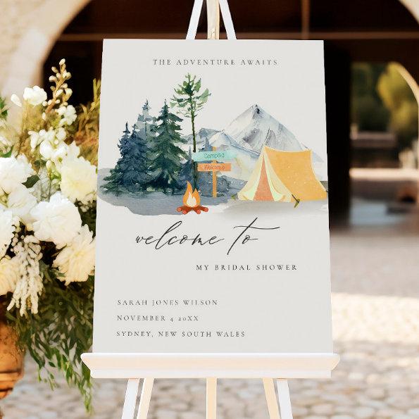 Pine Woods Camping Mountain  Welcome Foam Board