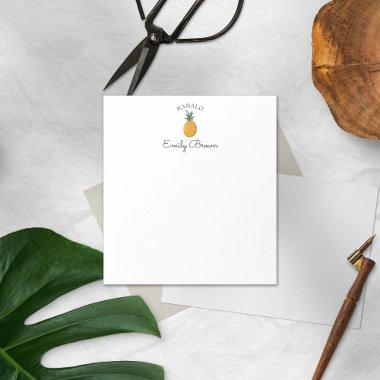 Pineapple Mahalo Cute Personalized Notepads