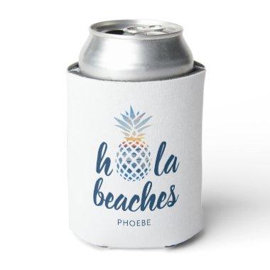 Pineapple Seaside Beach Vacation Custom Can Cooler
