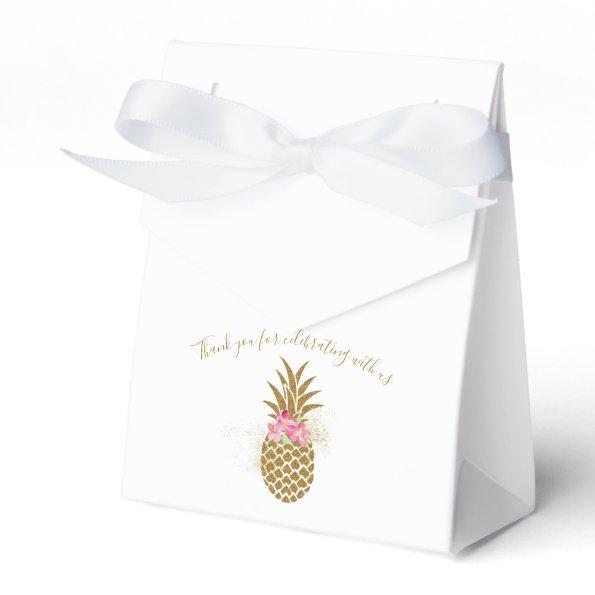 Pineapple Tropical Floral Bridal Shower Favor Box