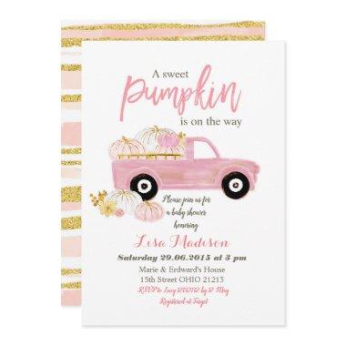 Pink A sweet Pumpkin is on the way baby shower