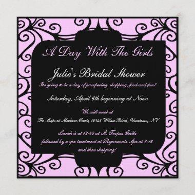 Pink and Black Fancy Invitations