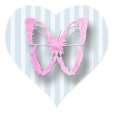 Pink and Blue Butterfly Stickers