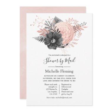 Pink and Charcoal Baby or  by Mail