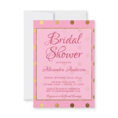 Pink and Gold Foil Polka Dot  Party