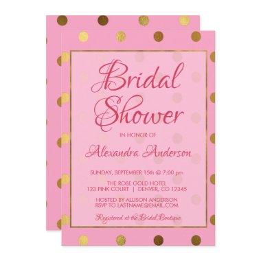 Pink and Gold Foil Polka Dot  Party