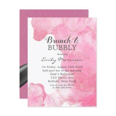 Pink and Gold Smoke Glitter Brunch & Bubbly