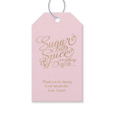 Pink and Gold Sugar and Spice Favor Tags