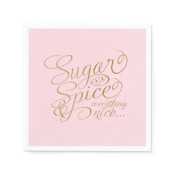 Pink and Gold Sugar and Spice Napkins