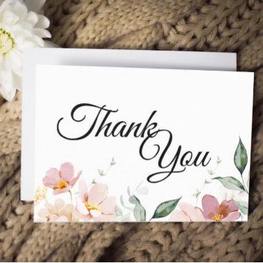 Pink and Mauve Vintage Floral Thank You Invitations