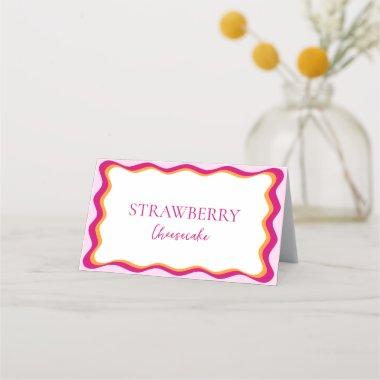 Pink and Orange Wavy Border  Buffet Place