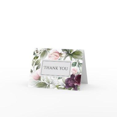 Pink and Plum Botanical Charm Thank You