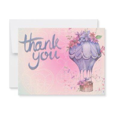 pink and purple floral thank you