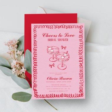 Pink and Red Retro Hand Drawn