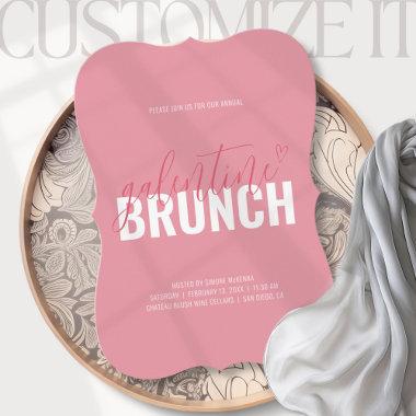 Pink and Red Valentin Brunch Celebration Invite