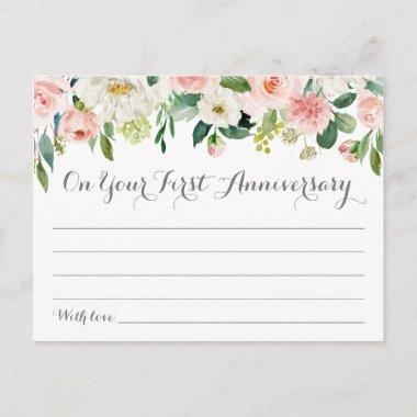 Pink and White Flower Wedding Time Capsule Invitations