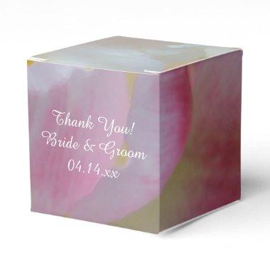Pink and White Tulip Flower Wedding Favor Boxes