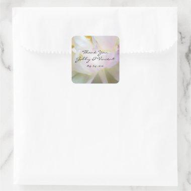 Pink and White Tulips Wedding Thank You Favor Tag