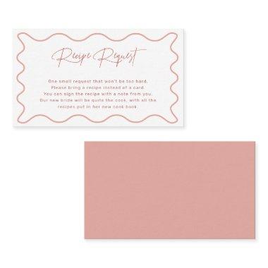 Pink and White Wavy Border Recipe Request Invitations