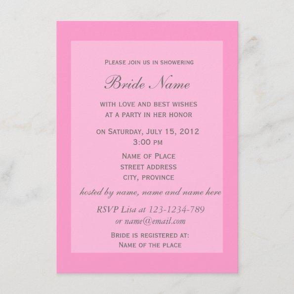 Pink azalea flowers bridal shower Invitations. Invitations