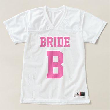 Pink "B" Bride Women's Football Jersey