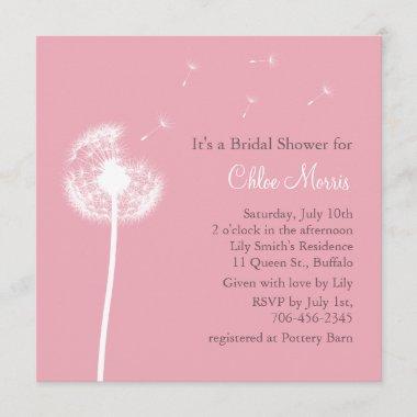 Pink Best Wishes! Bridal Shower Invitations