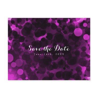 Pink & Black Dots Modern Party Save the Date Announcement PostInvitations