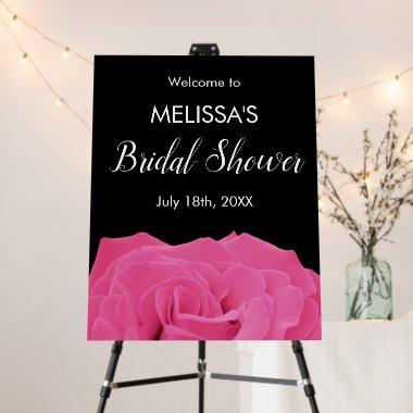 Pink Black Rose  Welcome Foam Board