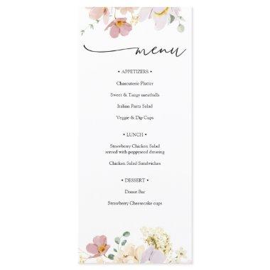 Pink Blooming Flowers Menu