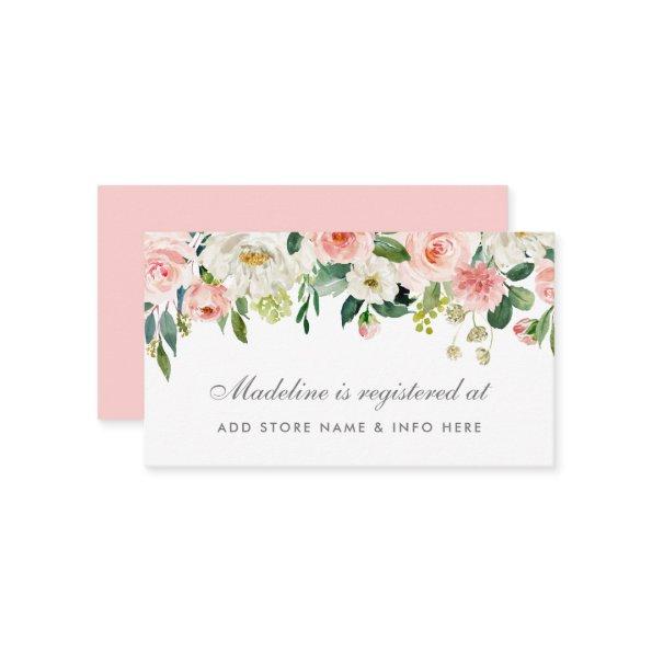 Pink Blush Bridal Shower Registry Insert Card