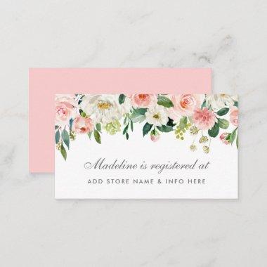 Pink Blush Bridal Shower Registry Insert Card