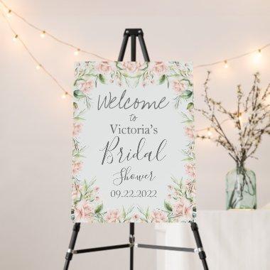 Pink Blush Floral Elegant Name  Foam Board